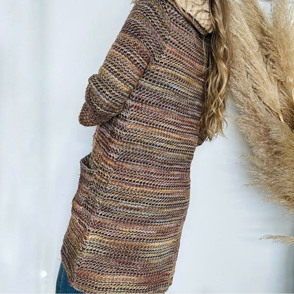 ANTHROPOLOGIE CHARLIE ROBIN Otono Beige Knit Button Duster Cardi Sweater Coat XS - Picture 2 of 13